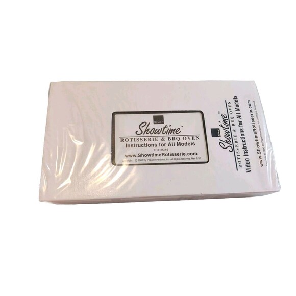 2000 BRAND NEW SEALED Ronco Showtime Rotisserie & BBQ Oven Instructions VHS - Picture 1 of 3